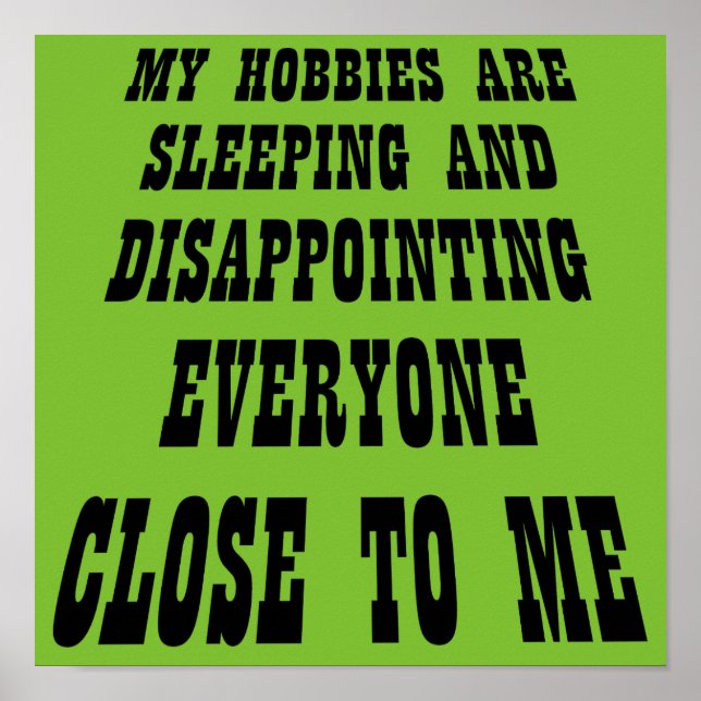 Póster Gran decepción Poster gracioso Rótulo (Frente)