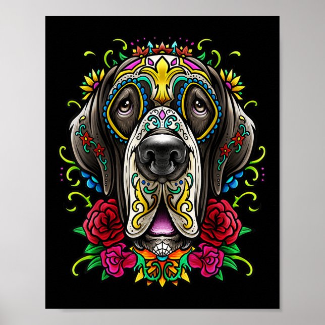 Póster Gran Día del Tatuaje De Perro De Dané Del Mexico F (Frente)