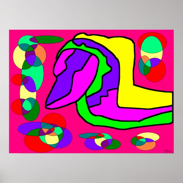 Póster Gran diseño poster imprimir colores vivos (Frente)