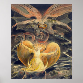 Póster Gran dragón rojo de William Blake