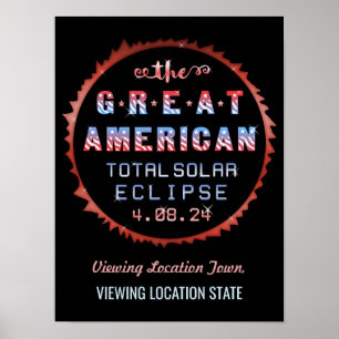 Póster Gran eclipse solar 21 de agosto de 2017 total