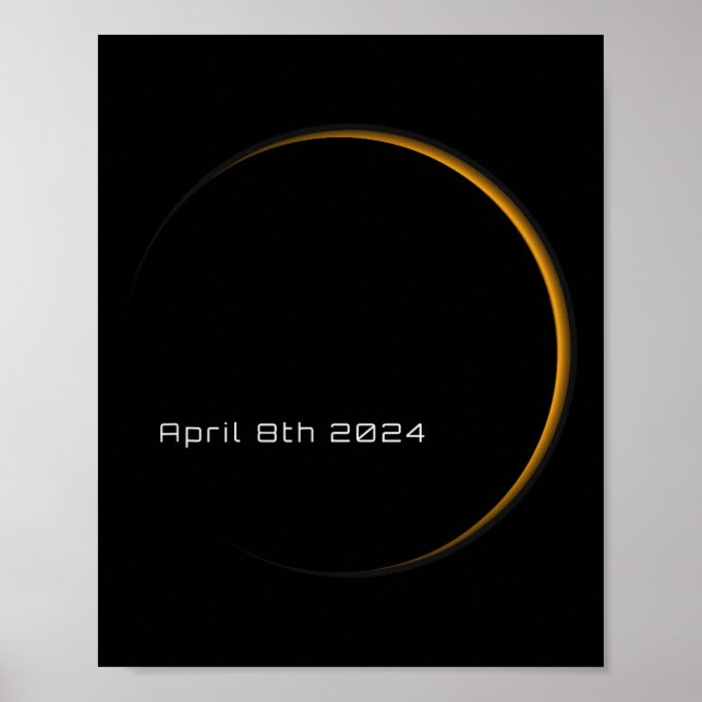 Póster Gran Eclipse Solar Total Estadounidense Del 8 De A (Frente)