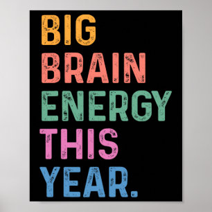 Póster Gran Energía Cerebral Este Año Divertido De Regres