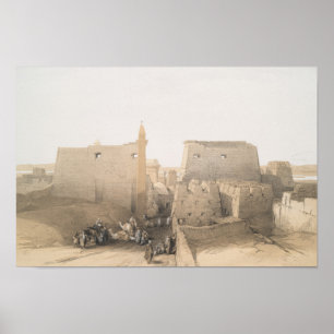 Póster Gran entrada al Templo de Luxor, Egipto