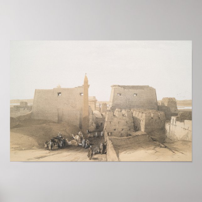 Póster Gran entrada al Templo de Luxor, Egipto (Frente)