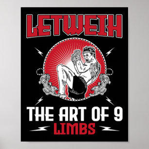 Póster Gran equipo de boxeo Lethwei Kick Mma Kickboxing