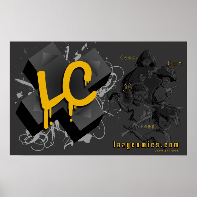 Póster Gran esbozo LC de LazyComics (Frente)