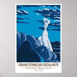 Póster Gran Escalera Escalante Monumento Nacional Utah