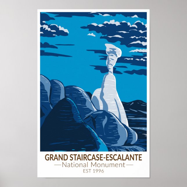 Póster Gran Escalera Escalante Monumento Nacional Utah (Frente)