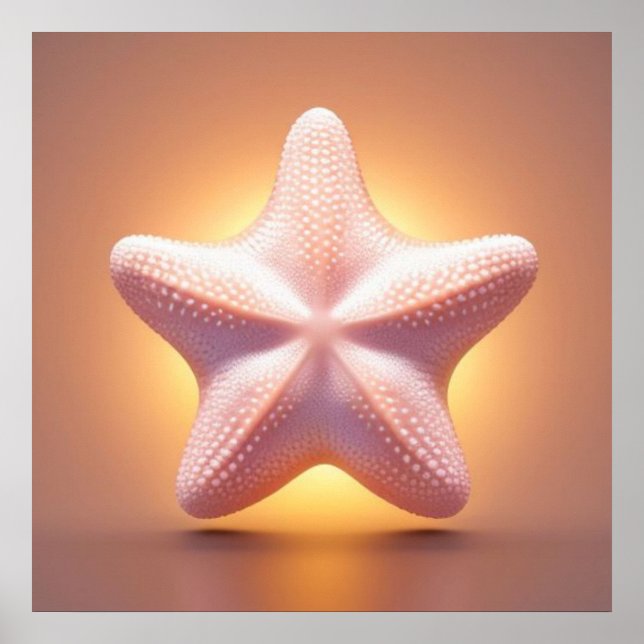 Póster Gran Estrella de Mar Rosa (Frente)