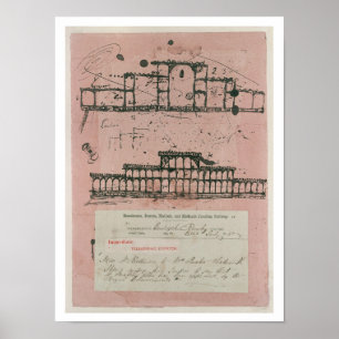 Póster Gran exposición, 1851: primer bosquejo para la