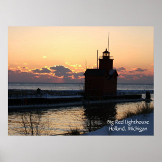 Póster Gran Faro Rojo