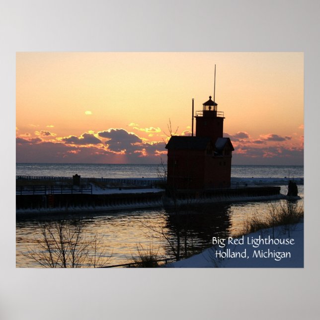 Póster Gran Faro Rojo (Frente)