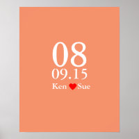 Gran fecha del libro de firma de bodas alternativo