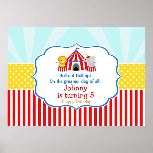 Póster Gran fiesta de cumpleaños del Carnaval de Circo Su (Frente)