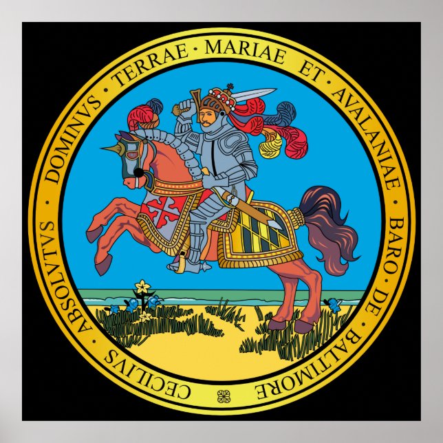 Póster Gran foca del estado de Maryland (Frente)