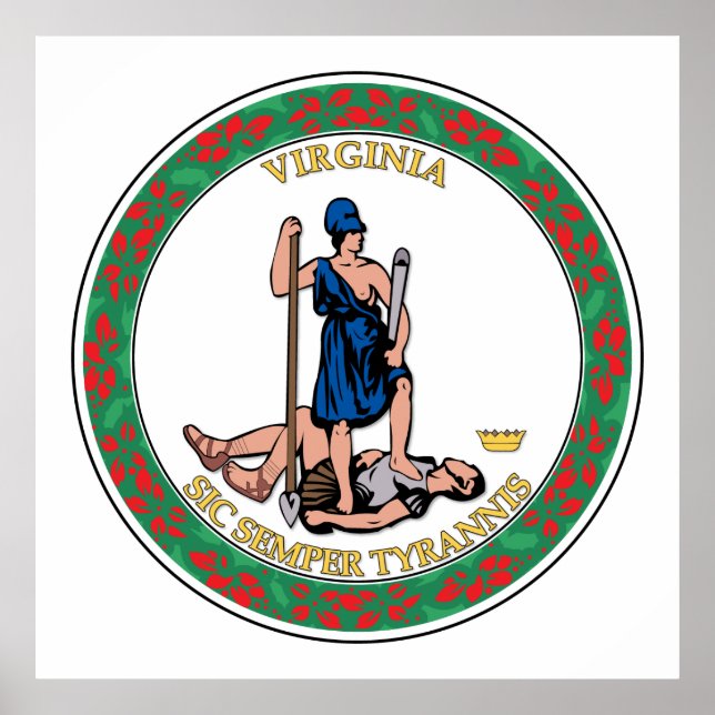 Póster Gran foca del estado de Virginia (Frente)