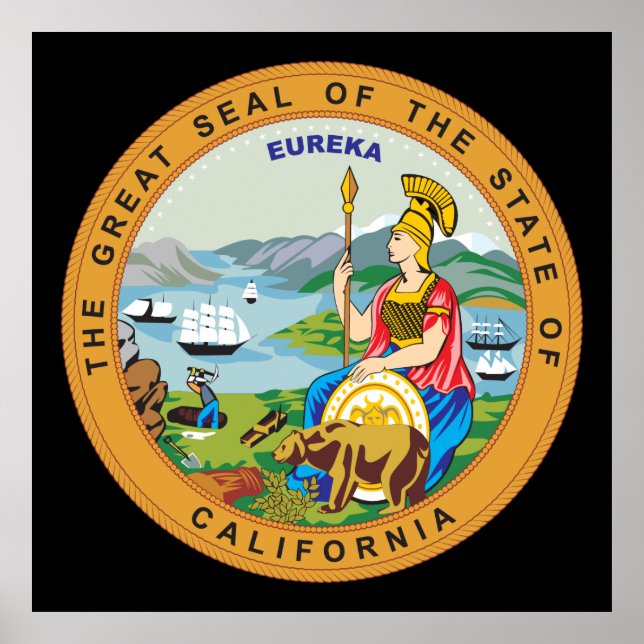 Póster Gran foco del estado de California (Frente)