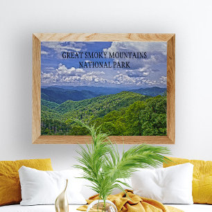 Póster Gran Foto de Newfound Gap en las Montañas Great Sm