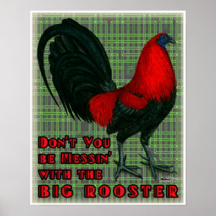 Póster Gran Gallo Rojo