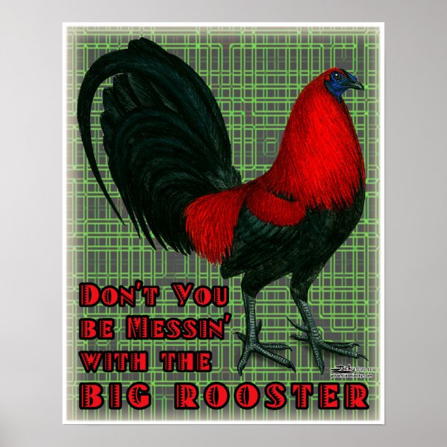 Póster Gran Gallo Rojo (Frente)