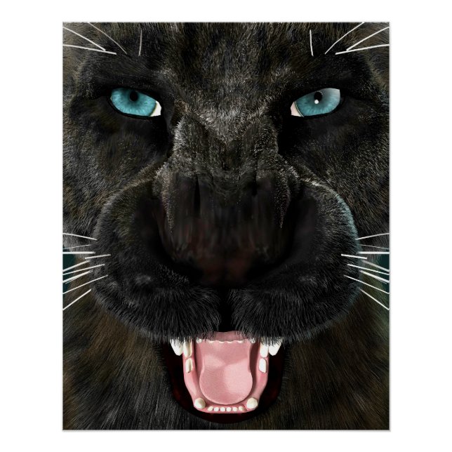 Póster Gran Gato Pantera Negra (Anverso)