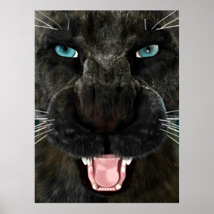Póster Gran Gato Pantera Negra