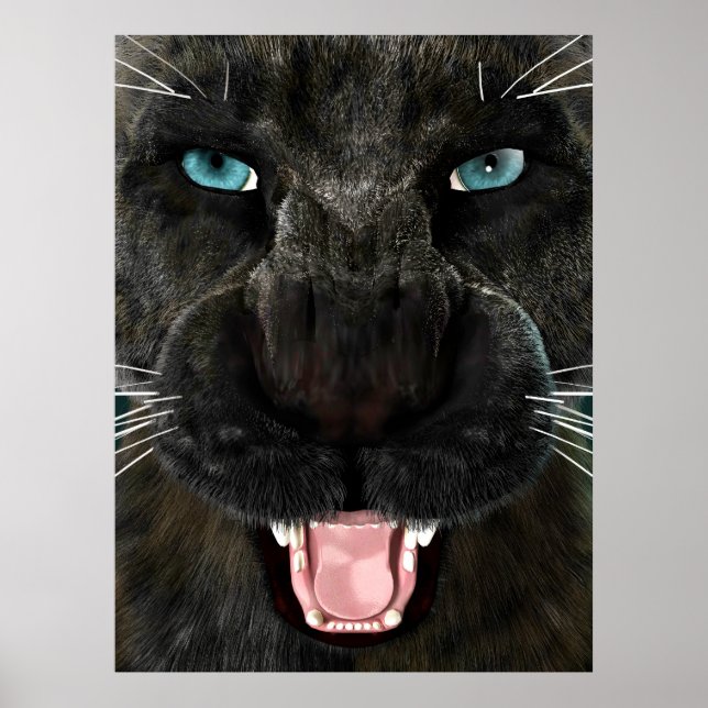 Póster Gran Gato Pantera Negra (Frente)