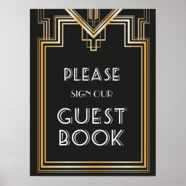 Póster Gran Gatsby inspirado Rótulo Boda de libros de inv