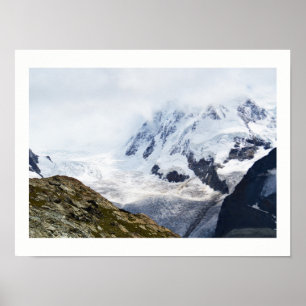 Póster Gran glaciar en los Alpes suizos