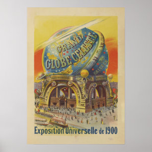 Póster Gran Globe Céleste   Imp. Paul Dupont