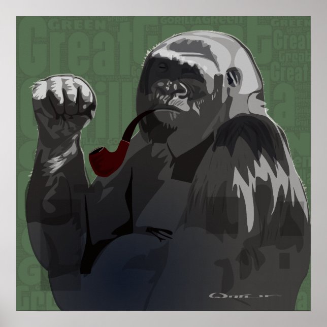Póster Gran Gorila Verde (Frente)