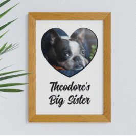 Póster Gran hermana de perro de fotos personalizado