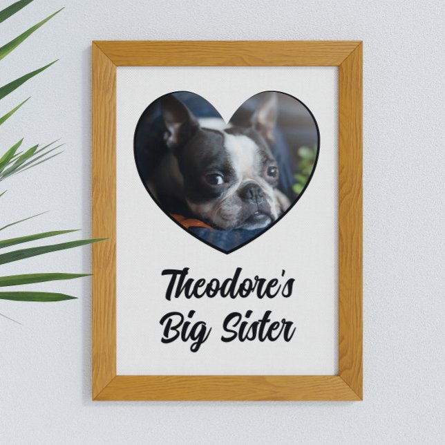 Póster Gran hermana de perro de fotos personalizado (Subido por el creador)