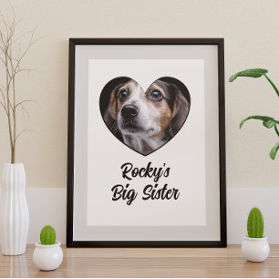 Póster Gran hermana del perro de fotos personalizado