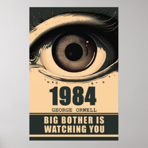 Póster Gran Hermano 1984 Referencia del Libro George Orwe