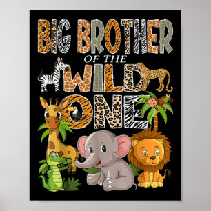 Póster Gran hermano de The Wild One niño de cumpleaños nú