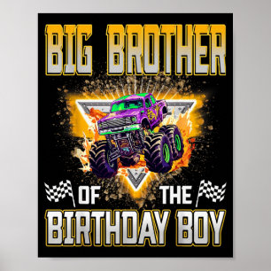 Póster Gran Hermano Del Camión Monstruo Cumpleañero Birt