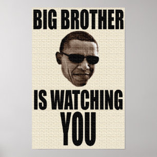 Póster Gran Hermano Obama 1984