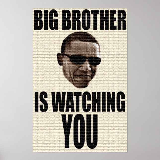 Póster Gran Hermano Obama 1984 (Frente)
