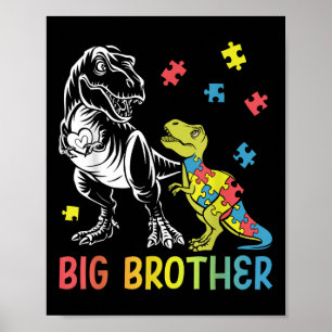 Póster Gran Hermano Saurus T Rex Autism Awareness Autisti
