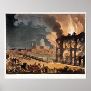 Póster Gran incendio de época en Londres