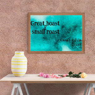 Póster Gran jactancioso Poster de sabiduría de cocina asa