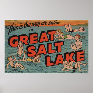 Póster Gran Lago Salado, UtahLa Forma En Que Nadamos Utah