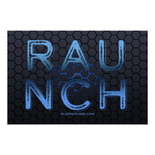Póster Gran letra azul delgadoJoe de raunch metálico