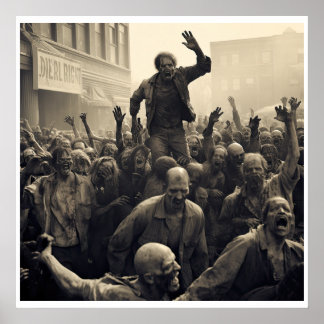 Póster Gran Levantamiento Zombi (La Era de la Depresión)