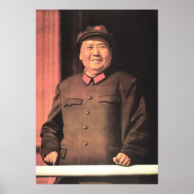 Póster Gran Líder Presidente Mao Zedong 1968 Partido Comu (Frente)