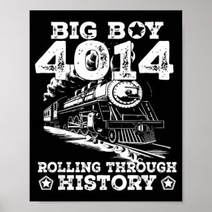 Póster Gran Locomotora de Vapor Big 4014 Compañía de Loco