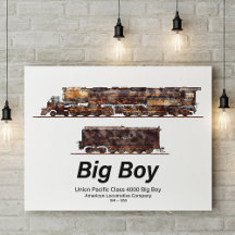Gran Locomotora de Vapor Vintage Big Boy Americana
