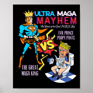 Póster Gran Maga Rey Donald Trump Biden Estados Unidos Ul